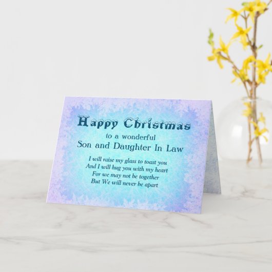 Gelukkige kerstzoon en dochter op afstand in de we kaart (Gele Bloem)