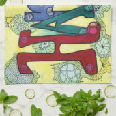 Gelukkige keukenhanddoek (Gevouwen)