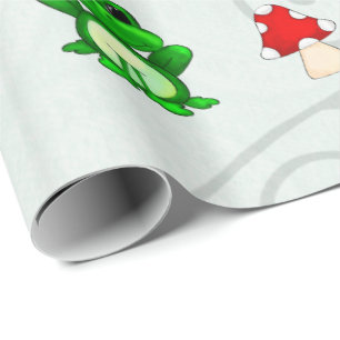 Gelukkige kikker in het voorjaar PATTERN Cadeaupapier