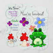Gelukkige kikker in het voorjaar VERJAARDAG Kaart (Voorkant / Achterkant)