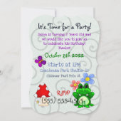 Gelukkige kikker in het voorjaar VERJAARDAG Kaart (Achterkant)