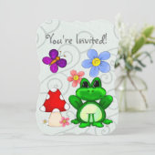 Gelukkige kikker in het voorjaar VERJAARDAG Kaart (Staand voorkant)