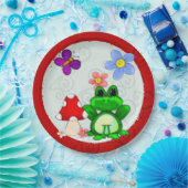 Gelukkige kikker in het voorjaar VERJAARDAG Papieren Bordje (Feest)