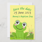 Gelukkige kikker SAVE THE DATE - bewerkbare tekst Kaart (Voorkant)
