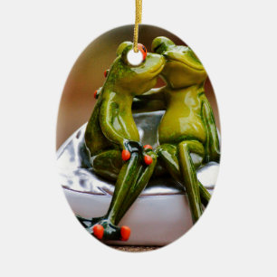 Gelukkige Kikkers Keramisch Ornament