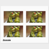 Gelukkige Kikkers Rechthoekige Sticker (Vel)