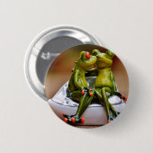 Gelukkige Kikkers Ronde Button 5,7 Cm (Voorkant /achterkant)
