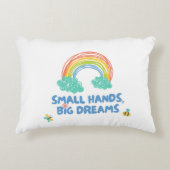 Gelukkige kinder Dag van de Kinderen Kleine Handen Accent Kussen (Voorkant)