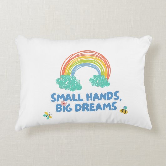 Gelukkige kinder Dag van de Kinderen Kleine Handen Accent Kussen (Voorkant)