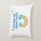 Gelukkige kinder Dag van de Kinderen Kleine Handen Accent Kussen (Achterkant (Verticaal))
