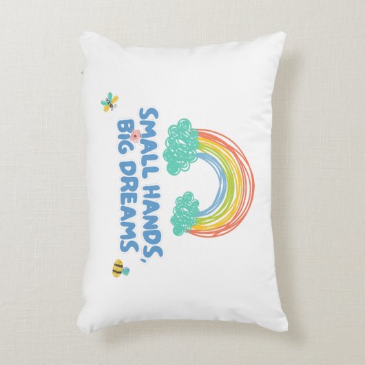 Gelukkige kinder Dag van de Kinderen Kleine Handen Accent Kussen (Voorkant(Verticaal))