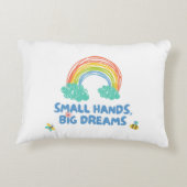 Gelukkige kinder Dag van de Kinderen Kleine Handen Accent Kussen (Achterkant)