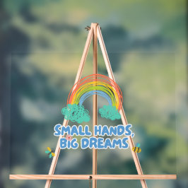 Gelukkige kinder Dag van de Kinderen Kleine Handen Acryl Bord