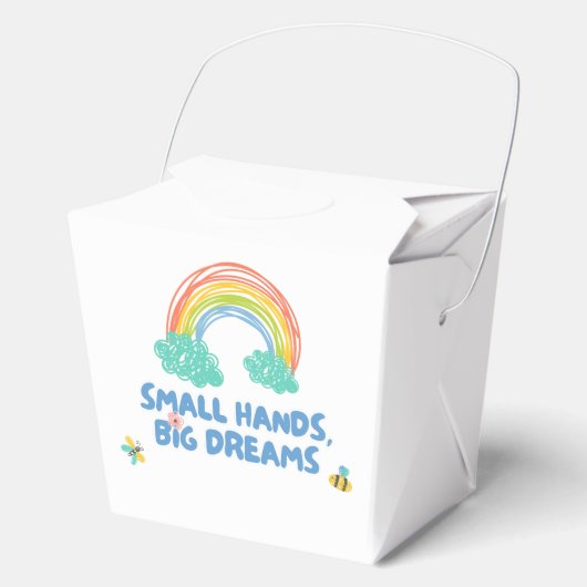 Gelukkige kinder Dag van de Kinderen Kleine Handen Bedankdoosjes (Voorkant)