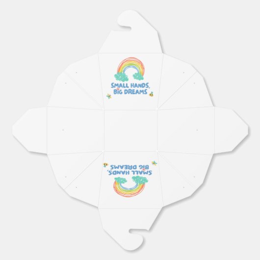 Gelukkige kinder Dag van de Kinderen Kleine Handen Bedankdoosjes (Ongevouwen)