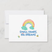 Gelukkige kinder Dag van de Kinderen Kleine Handen Bedankkaart (Voorkant)