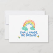 Gelukkige kinder Dag van de Kinderen Kleine Handen Bedankkaart (Achterkant)