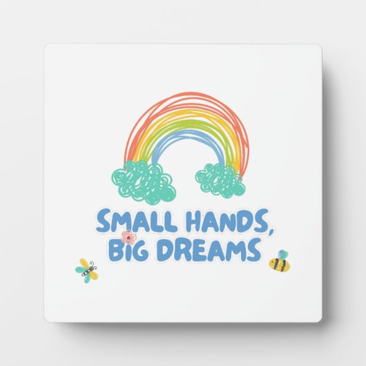 Gelukkige kinder Dag van de Kinderen Kleine Handen Fotoplaat (Voorkant)