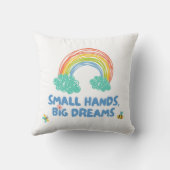 Gelukkige kinder Dag van de Kinderen Kleine Handen Kussen (Achterkant)