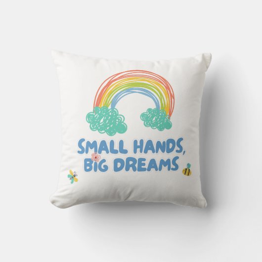 Gelukkige kinder Dag van de Kinderen Kleine Handen Kussen (Voorkant)