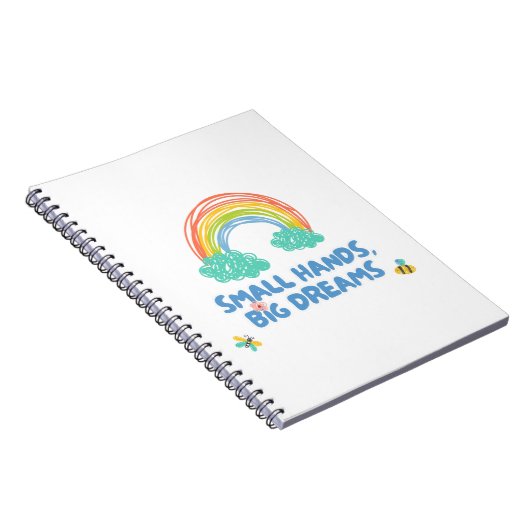 Gelukkige kinder Dag van de Kinderen Kleine Handen Notitieboek (Rechterzijde)