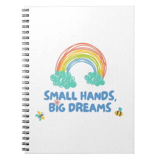 Gelukkige kinder Dag van de Kinderen Kleine Handen Notitieboek (Voorkant)