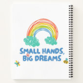 Gelukkige kinder Dag van de Kinderen Kleine Handen Notitieboek (Achterkant)