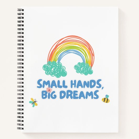 Gelukkige kinder Dag van de Kinderen Kleine Handen Notitieboek (Voorkant)