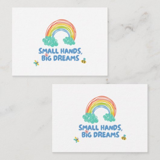Gelukkige kinder Dag van de Kinderen Kleine Handen Notitiekaartje (Voorkant / Achterkant)
