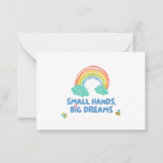 Gelukkige kinder Dag van de Kinderen Kleine Handen Notitiekaartje (Voorkant)