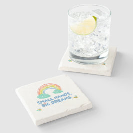 Gelukkige kinder Dag van de Kinderen Kleine Handen Stenen Onderzetter