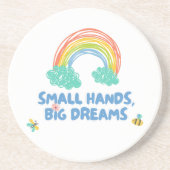 Gelukkige kinder Dag van de Kinderen Kleine Handen Zandsteen Onderzetter (Voorkant)