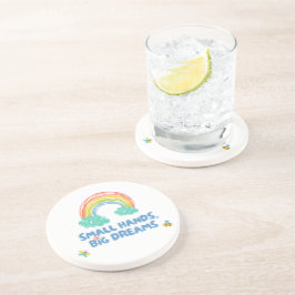 Gelukkige kinder Dag van de Kinderen Kleine Handen Zandsteen Onderzetter