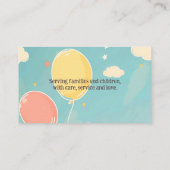 Gelukkige Kinder en Ballonnen Kinderopvang Kindero Visitekaartje (Achterkant)