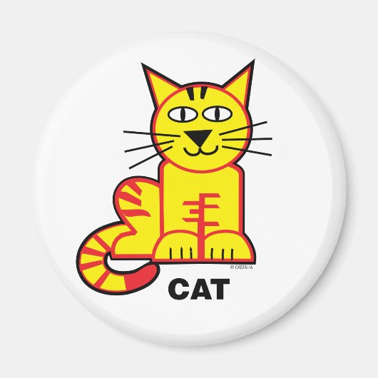 Gelukkige Kinder kattenmagneet Magneet (Voorkant)