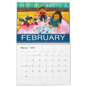 Gelukkige Kinder kinderkunst Kalender (Feb 2027)