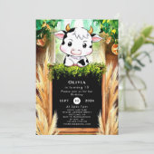 Gelukkige Kinder Koe Verjaardag Kaart (Staand voorkant)