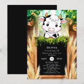 Gelukkige Kinder Koe Verjaardag Kaart (Voorkant / Achterkant)