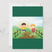 Gelukkige Kinder spelen buitenshuis Kaart (Voorkant)