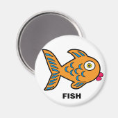 Gelukkige Kinder vismagneet Magneet (Voorkant / Achterkant)