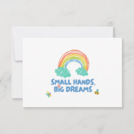 Gelukkige kinderdag Kleine Handen, Grote Dromen Bedankkaart