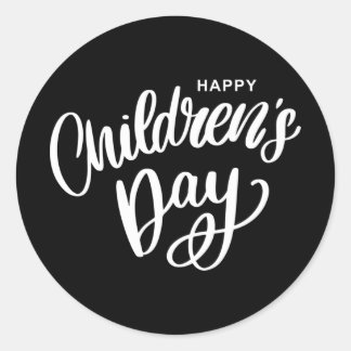 Gelukkige Kinderdag Ronde Sticker