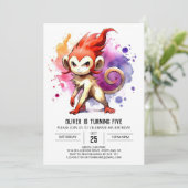 Gelukkige Kinderen Aap Verjaardag Kaart (Staand voorkant)