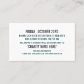 Gelukkige kinderen, Casual Dress Day Fundraiser Visitekaartje (Achterkant)