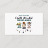 Gelukkige kinderen, Casual Dress Day Fundraiser Visitekaartje (Voorkant)