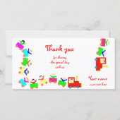 Gelukkige Kinderen Trein Bedankkaart (Voorkant)