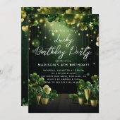 Gelukkige kinderen verjaardagsfeestje op Patrick u Kaart (Voorkant / Achterkant)