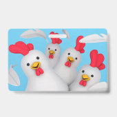 Gelukkige kip clipart badge (Achterkant)