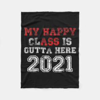 Gelukkige klas is hier weg 2021 shirt grappig fleece deken