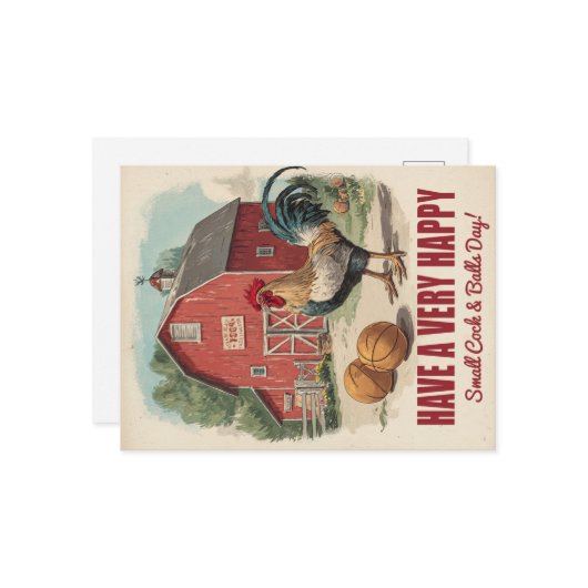 Gelukkige kleine dag briefkaart (Voorkant / Achterkant in situ)